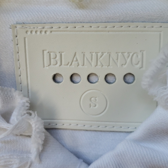 BLANK NYC Frayed Distressed Denim Jacket white - Picture 13 of 16